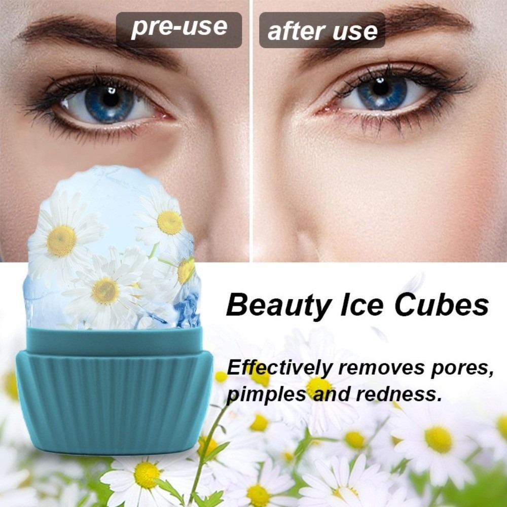 Face Ice Roller Puffiness - Rolo de Gelo Facial de Silicone