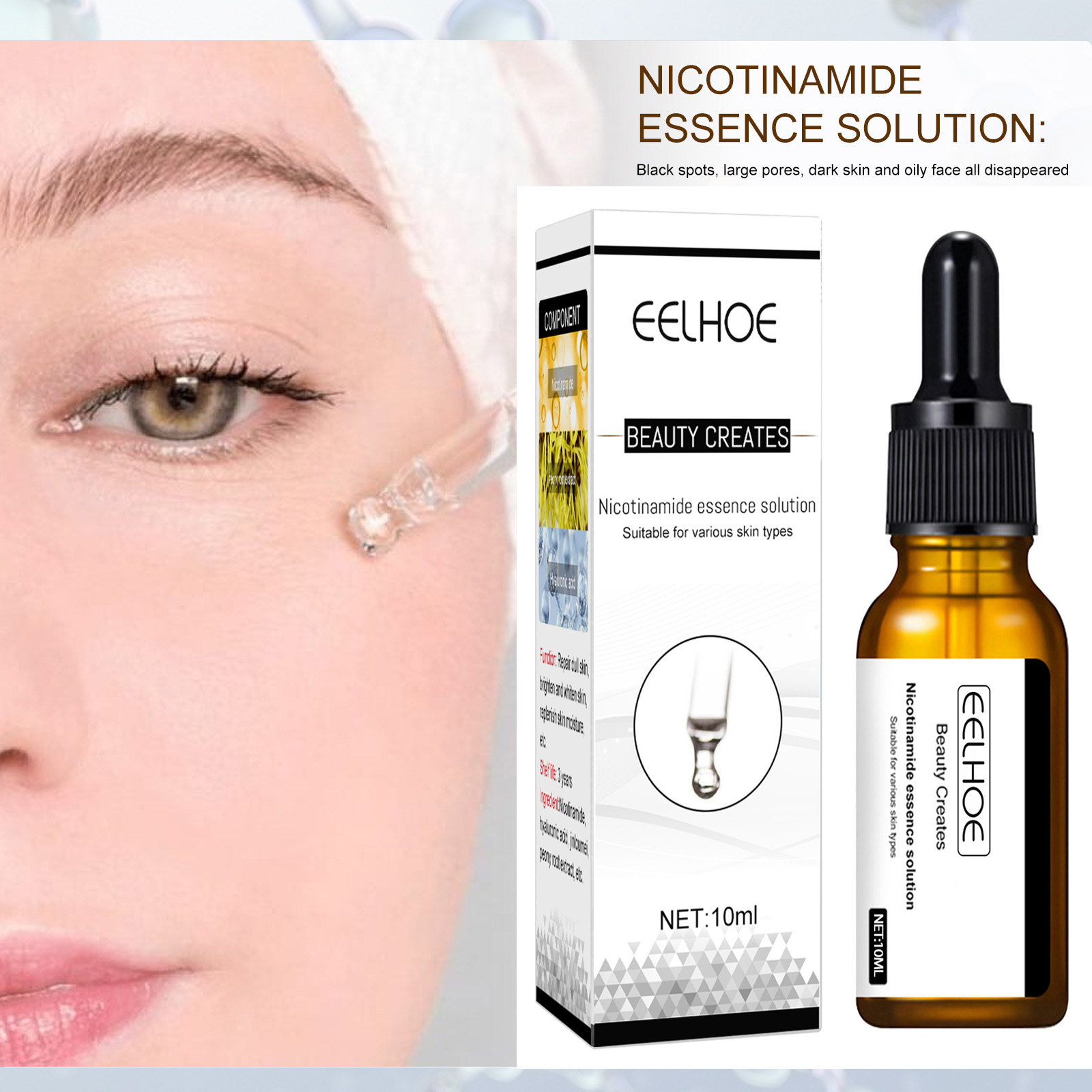 Niacinamide Pore Shrinking Essence - Clareador rosto soro encolher poros remover