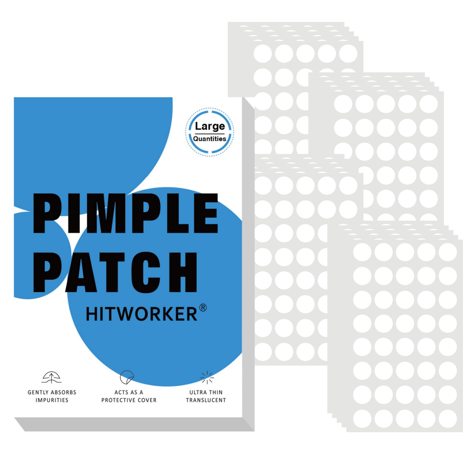 Hydrocolloid Pimple Patch - 800 Adesivos Hidrocoloides para Acne e