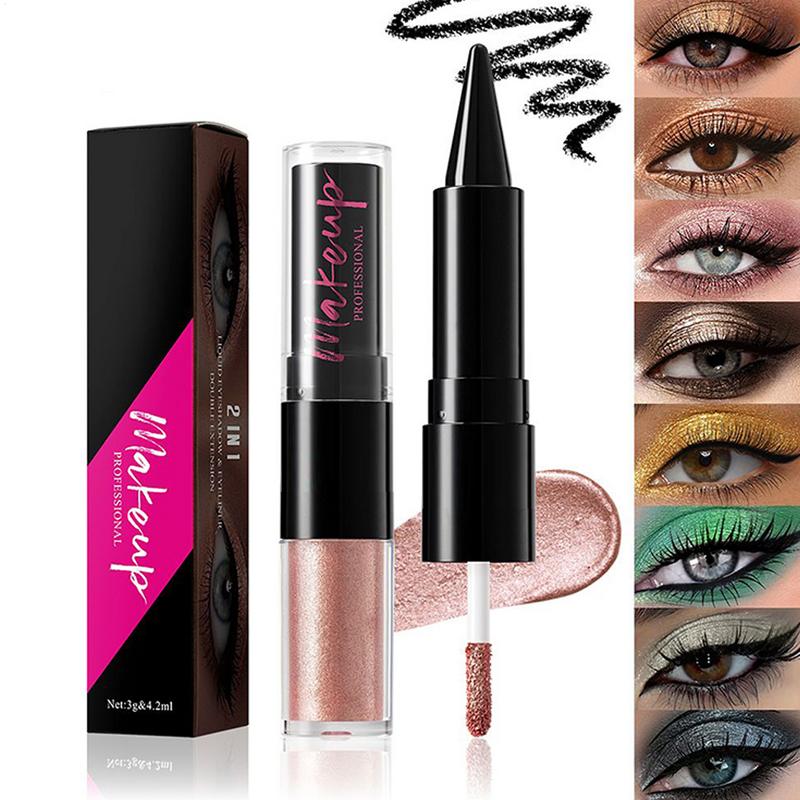 Sombra líquida colorida 2 em 1 - Waterproof Liquid Eyeliner Pen avaliação e preço