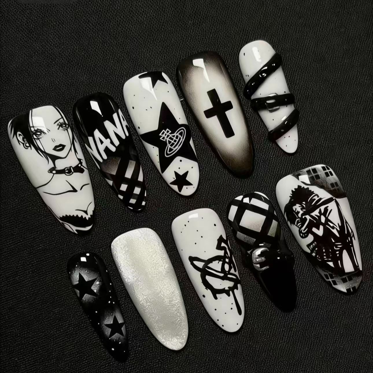 Unhas Postiças NANA Estilo Pun - Nail Art avaliação e preço